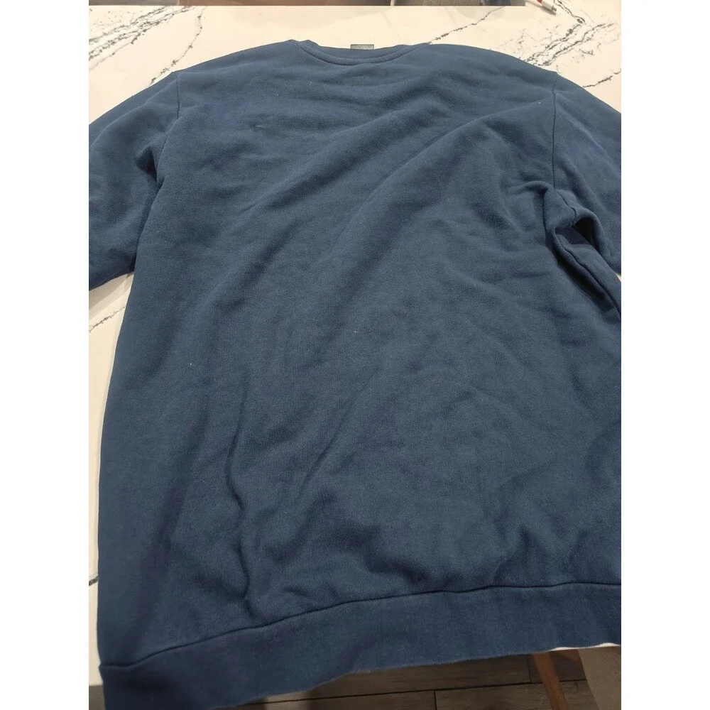 Size Large Adidas MESSI Logo Pullover crewneck Graphic Sleeve Blue